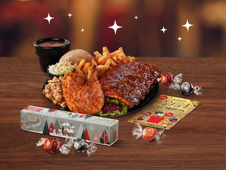 Festive Chicken & Half Rack Combo
